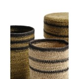 3 BASKETS XIA KAKI NOIR NATURAL